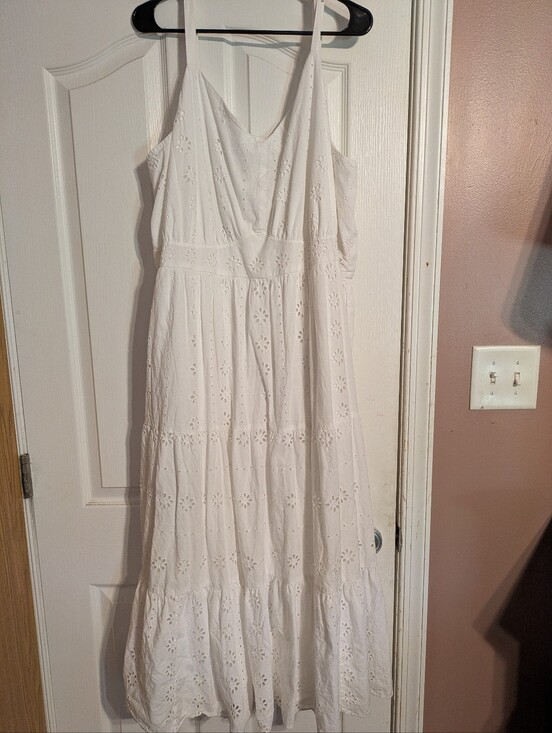Lane Bryant Dresses & Skirts - Lane Bryant White Eyelet Maxi Dress